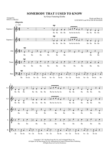 Somebody That I Used To Know