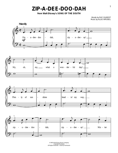 Zip-A-Dee-Doo-Dah (from Song Of The South)