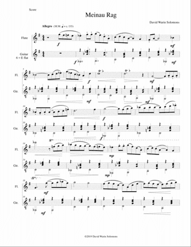 Meinau Rag for flute and guitar