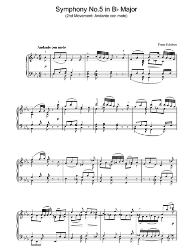 Symphony No.5 in Bb Major - 2nd Movement: Andante con moto