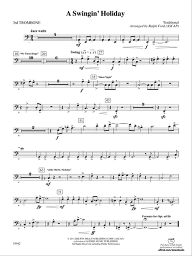 A Swingin' Holiday: 3rd Trombone