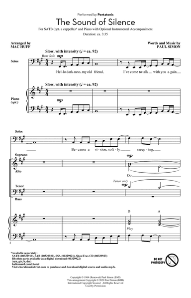 The Sound Of Silence (arr. Mac Huff)