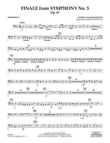 Finale from Symphony No. 5 (arr. Robert Longfield) - Trombone 3