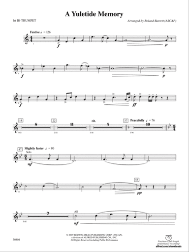 A Yuletide Memory: 1st B-flat Trumpet