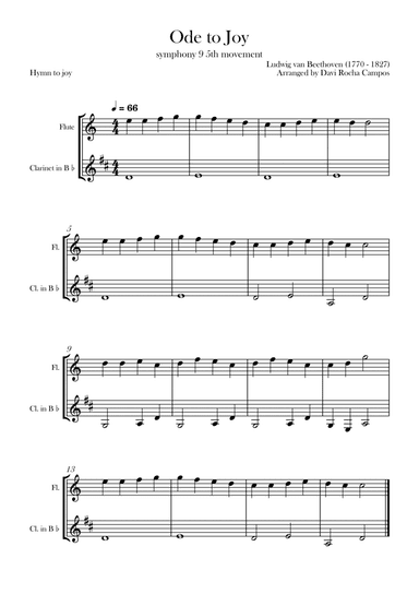 Ode To joy (Symphony 9 5th movement)