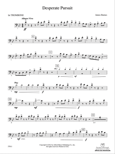 Desperate Pursuit: 1st Trombone