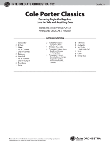 Cole Porter Classics: Score
