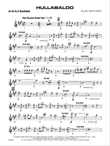 Hullabaloo: E-flat Alto Saxophone