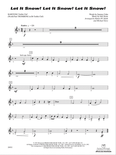 Let It Snow! Let It Snow! Let It Snow!: Baritone T.C.