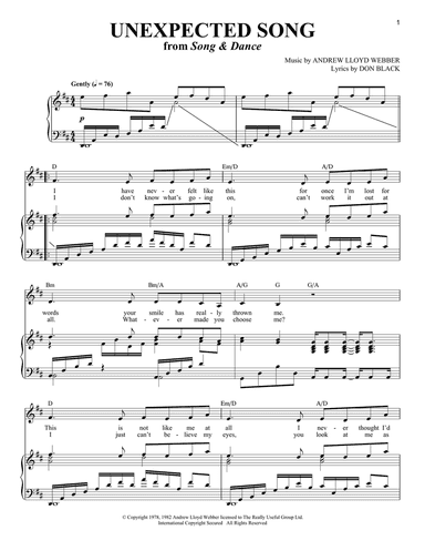 Unexpected Song (from Song & Dance)