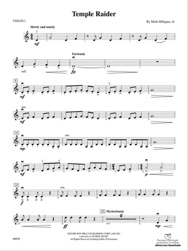 Temple Raider: 1st Violin