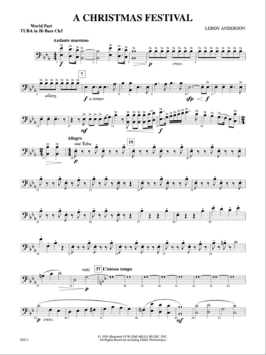 A Christmas Festival: (wp) B-flat Tuba B.C.