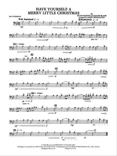 Have Yourself a Merry Little Christmas: 2nd Trombone