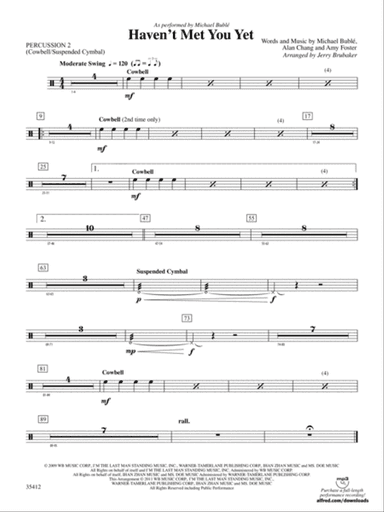 Haven't Met You Yet: 2nd Percussion