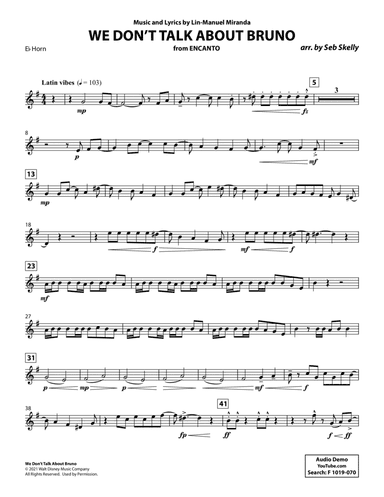 We Don't Talk About Bruno (from Encanto) (arr. Seb Skelly) - Eb Horn