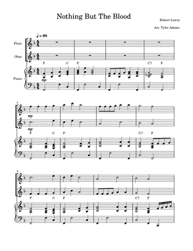 Nothing But The Blood (Flute and Oboe Duet with Piano)