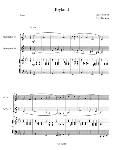 Toyland (Trumpet Duet with Piano Accompaniment)