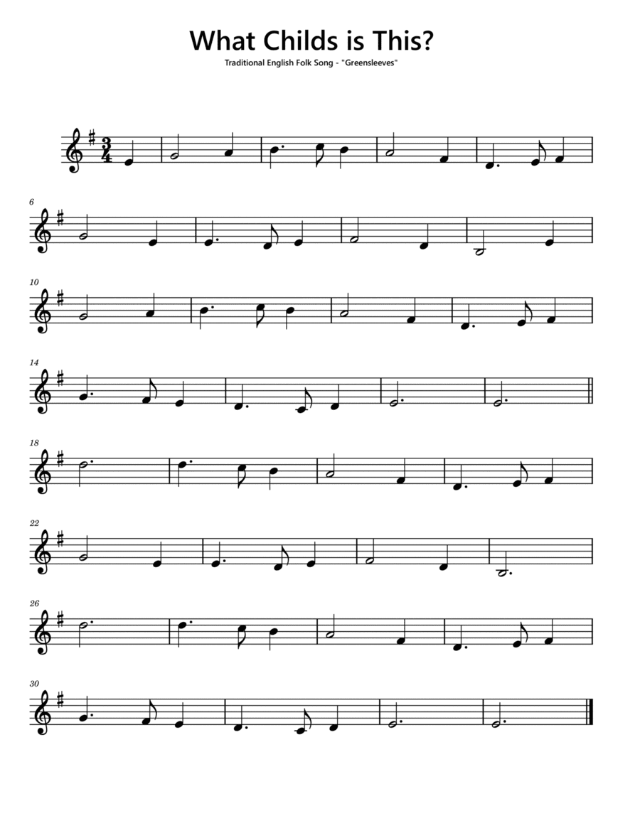 What Child is This? (Greensleeves)