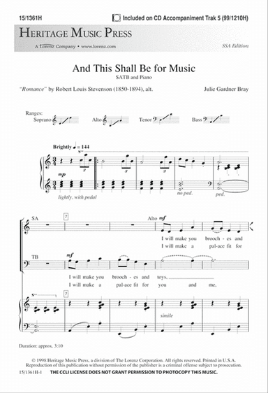 And This Shall Be For Music