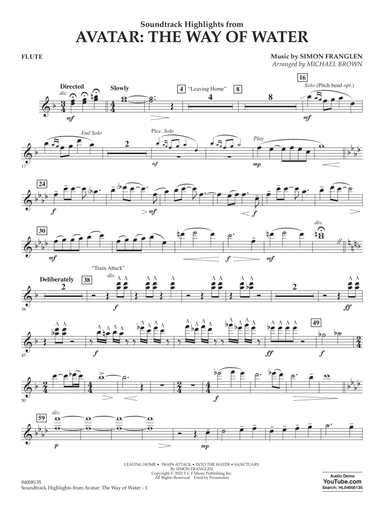 Soundtrack Highlights from Avatar: The Way of Water (arr. Brown) - Flute