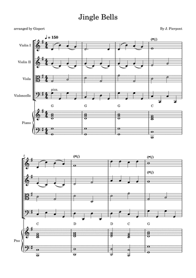 Jingle Bells (piano and chords)