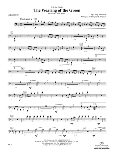 The Wearing of the Green (from the Irish Suite): Bassoon