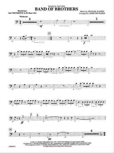Band of Brothers, Symphonic Suite from: WP 2nd B-flat Trombone B.C.