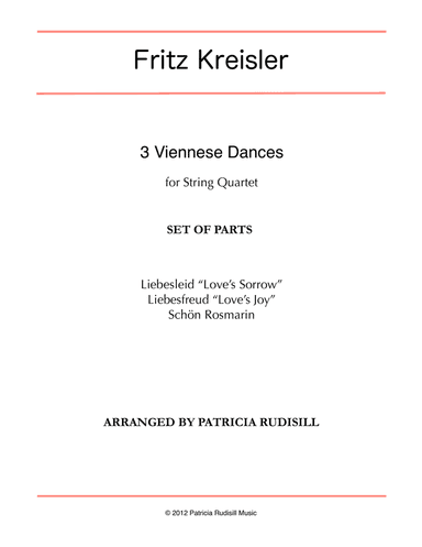 Kreisler: 3 Viennese Dances, arr. for string quartet