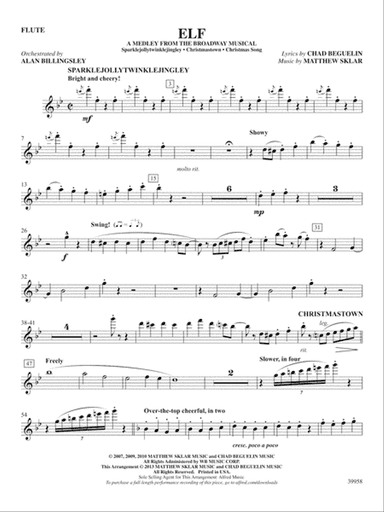 Elf: A Medley from the Broadway Musical: Flute