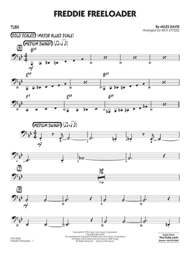 Freddie Freeloader (arr. Rick Stitzel) - Tuba