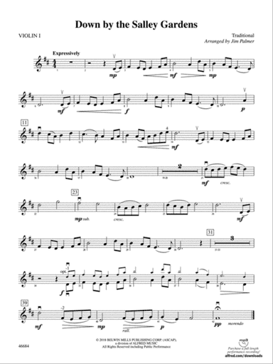 Down by the Salley Gardens: 1st Violin