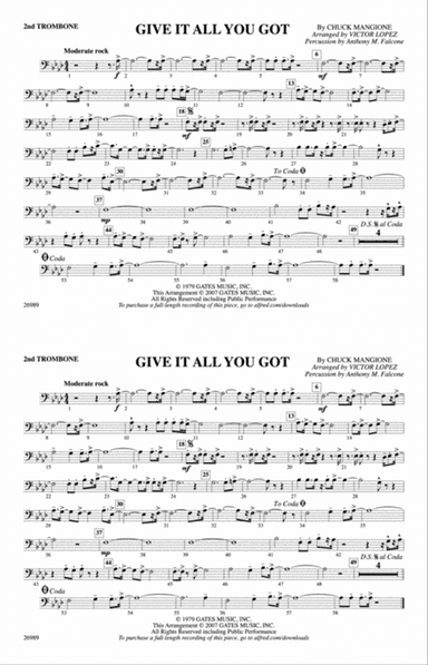 Give It All You Got: 2nd Trombone