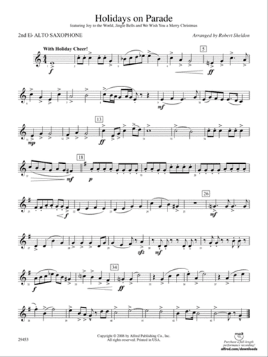Holidays on Parade: 2nd E-flat Alto Saxophone