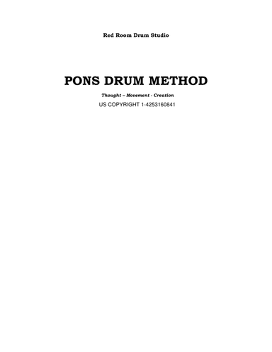 PONS DRUM METHOD