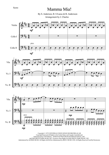 Mamma Mia - Score Only