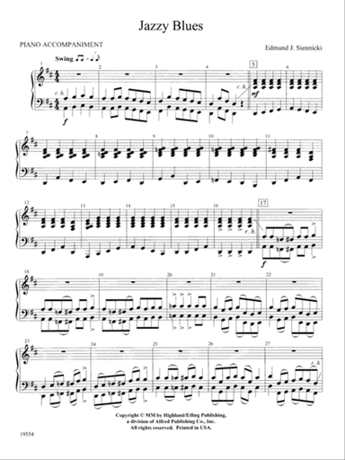 Jazzy Blues: Piano Accompaniment