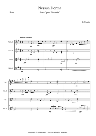 Nessun Dorma (Opera Turandot aria)