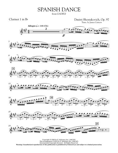 Spanish Dance (from The Gadfly) - Bb Clarinet 1