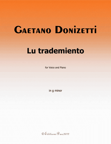 Lu trademiento, by Donizetti, in g minor