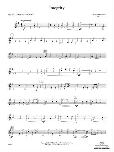 Integrity: 2nd E-flat Alto Saxophone