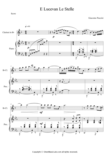 E Lucevan Le Stelle form the Opera Tosca