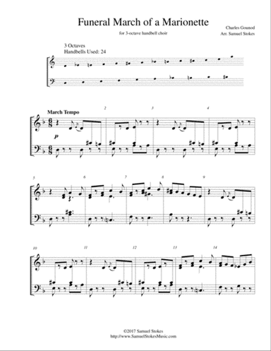 Funeral March of a Marionette - for 3-octave handbell choir