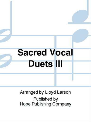 Sacred Vocal Duets III book with ACD