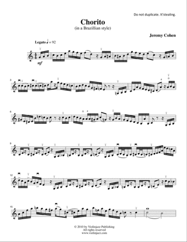 Chorito (solo violin)