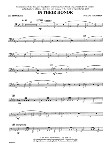 In Their Honor: 2nd Trombone