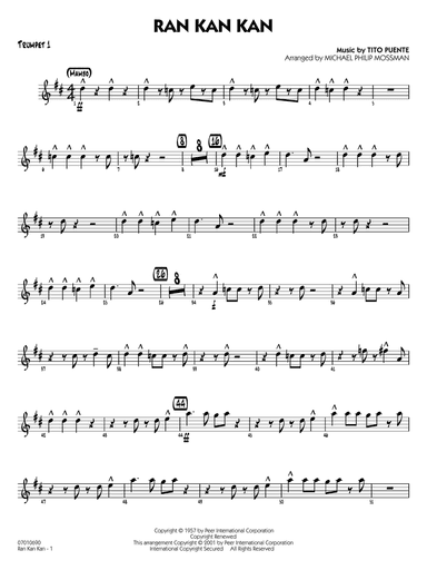 Ran Kan Kan (arr. Michael Philip Mossman) - Trumpet 1