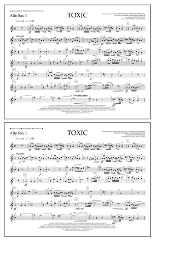Toxic (arr. Tom Wallace) - Alto Sax 1