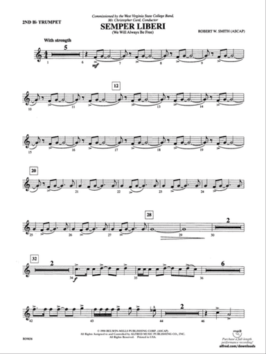 Semper Liberi (We Will Always Be Free): 2nd B-flat Trumpet