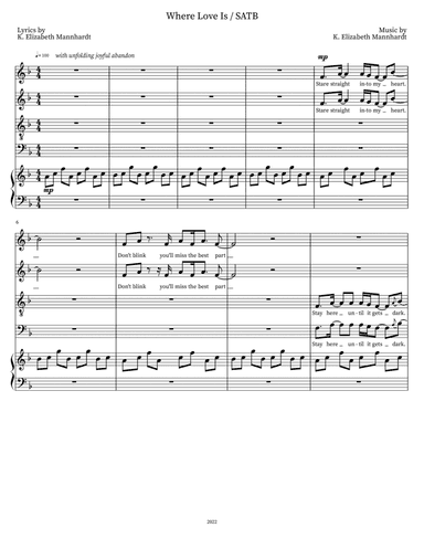 Where Love Is / SATB