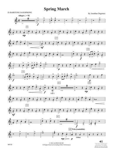 Spring March: E-flat Baritone Saxophone
